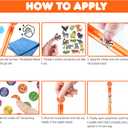 24PCS Jungle Animal Zoo DIY Bubble Wands with 96PCS Stickers - Party Favor for Goodie Bags, Pinata Stuffers, Mini Bubble Bulk Birthday Supplies, Toys Gifts, Class Prizes for Toddlers, Boys & Girls