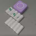 Mini Photo Printer - Portable Pocket Sticker Printers for iPhone Thermal Printer with 10 Rolls Thermal Paper for Photo, Memo, Journal - Purple