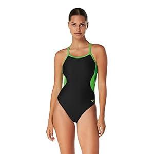 Speedo Womens Swimsuit One Piece Prolt Flyback Solid Adult Team Colors (36, Eco Splice Team Bright Green)