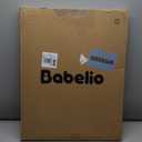 Mom's Choice Award Winner-BABELIO 26-40" Metal Baby Gate with Wood Pattern, PressGuard C5 Easy Install Pressure Mounted Dog Gate for Stairs and Doorways, with Wall Protectors and Extension Kits