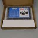 130Pcs 6-25mm Spring Band Hose Clamps With Swivel Flat Hose Clamp Plier Assortment Kit, Constant Tension Steel Clamps for Fuel Lines, Silicone, Vacuum Hoses & Low-Pressure Air Clips By PEROMI