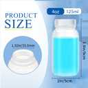 Pinkunn 20 Pcs Plastic Sample Bottles 4oz/ 125ml Laboratory Grade Polypropylene Wide Mouth Reagent Bottles Clear Liquids Storage Containers with Lids Leak Proof Containers for Lab Classroom