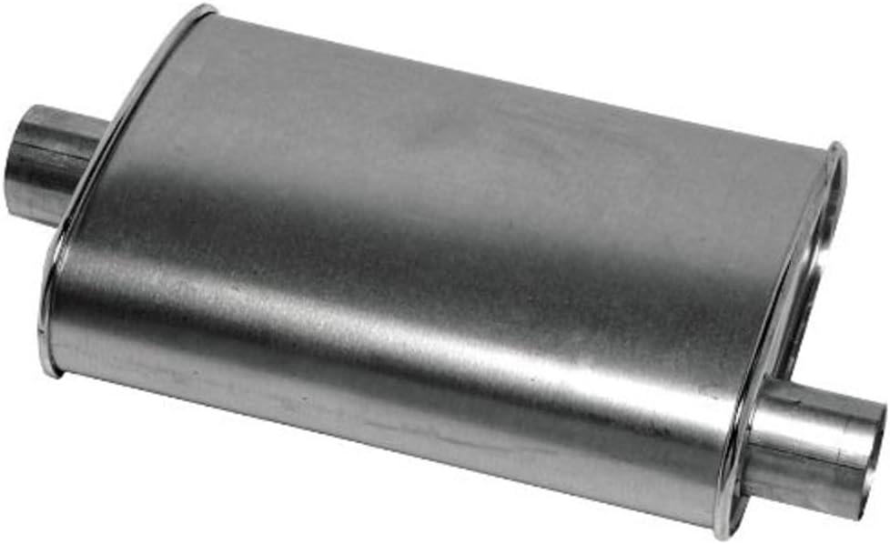 Thrush Muffler Deep Performance Tone Inlet 2.5 Pipe Connection Offset Outlet 2.5 Center