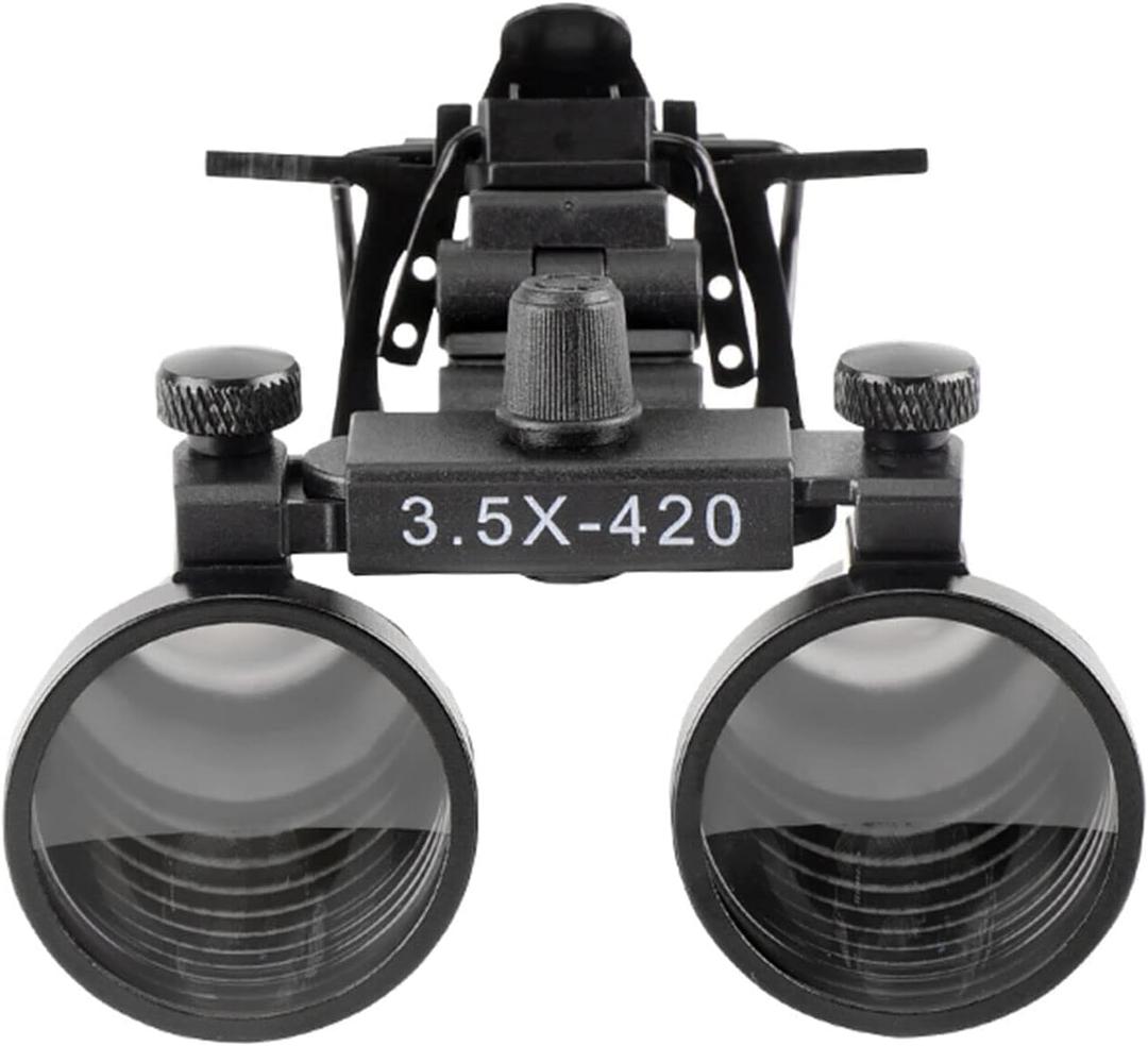 EustomA 2.5X/3.5X Binocular Loupes Glasses Magnifier Clip on Style DY-101 (3.5X)