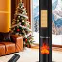 YEW Space Heater Large Room, 1500W Portable Tower Room Heaters with Thermostat and Remote, 24H Timer, 80Oscillation, Overheat&Tip-over Protection, Electric Ceramic Heater for Indoor Bedroom,Office (31IN)