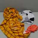 Mens Western Cowboy Sheriff Costume Button Down Adults Fancy Striped Shirt Kit (Yellow, XXL)