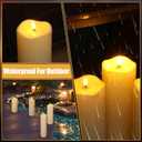 Rossesay 4 Pcs Extra Large 8" 10" 12" 14" X 4" Flameless Battery Candles