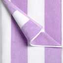 cabanana Large Oversized Beach Towel - 35 x 70 Inch Cotton Pool Towel, Purple Striped Soft Cabana Swim Towel
