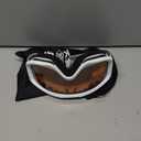 Karsaer Ski Goggles Anti-Fog Snow Goggles OTG 100% UV Protection Snowboard Goggles Bendable Dual-Lenses for Men Women Youth (Matte White Frame Orange Lens Vlt 60%)