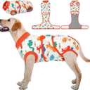 Kuoser Dog Surgery Recovery Suit, Soft Breathable Dog Recovery Suit for Female Spay Male Nueuter, Anti Licking Puppy Onesie Pet Surgical Suit for Dogs Abdominal Wounds Skin Disease, Dinosaur XL