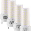 GU24 LED Light Bulb 4000K Neutral White High Brightness for Bathroom Ceiling Fan 13W 18W 23W T2 Spiral CFL Lamp Replacement,100-277V 10W 4pcs(Not dimmable) (10W,Neutral White)