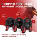 MINI Press Tool for Copper Pipe, Battery Powered Pro Press Copper Crimper tool 32KN for US Standard 1/2", 3/4", 1" Copper Tube and Stainless Steel Tube, 2.5Ah Battery Set(HZT-25M)