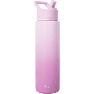Simple Modern Water Bottle with Straw Lid | Vacuum Insulated Stainless Steel Metal Thermos | Reusable Leak Proof BPA-Free Flask for Sports Gym | Summit Collection | 30oz, Violet Dreams