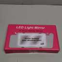 Car Sun Visor Vanity Mirror with Lights, Rechargeable Car Makeup Mirror Accessories, Birthday Gifts for Women Girl, 3 Light Modes, Dimmable Touch Led Screen, Universal for Car Truck (White)