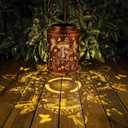 Solar Lanterns Outdoor Waterproof Mushroom Butterfly Garden Decor Gifts for Women Mon Grandma Metal Hanging Solar Lights Decoration for Outside LED Lanterns for Yard Patio Lawn | Metal Hanging Solar Lights Decoration for Outside LED Lanterns for Yard Patio Lawn Gifts for Mon Grandma