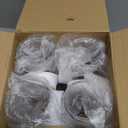 GUSTO [50 oz - 4 Pack] Plastic Carafe with Lid, Large Capacity Square Base - Clear Pitcher with Flip Top Lid, Easy-Pour Spout Juice Containers with Lids, Hand Wash Only - Perfect for Mimosa Bar