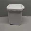 JOYBOS Small Trash Can with Lid for Bathroom, 3 Gallon Little Garbage Can, Slim Bedroom Trash Bin Waste Basket, Plastic Narrow Garbage Bin W/Press-top Lid for Toilet, Office, RV, Living Room