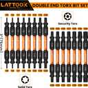 15-Piece Torx Bit Set, LATTOOK Double-ended Security Torx Bit Set Tamper Proof Star Bits, Magnetic S2 Steel, 3'' Long