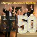 50 Marquee Light Up Numbers, 50th Birthday Decoration for Women Men