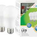 Bulbs, LED, 72pk (18-4pks), 60W, Warm White 2700K, Dimmable, A19, E26 Medium Base, Frosted Bulb