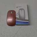 Bluetooth Wireless Mouse for MacBook Air Mac Pro Laptop Computer iPad Pad PC Laser Optical Rechargeable Mini Slim Silent Mouse Widely Used Desktop Hp iMac with USB-A/C& Mouse Jiggler(Rose Gold)