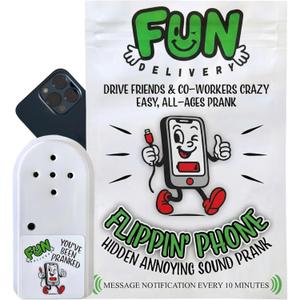 Fun Delivery Flippin Phone Hidden Noise Maker Prank  Realistic, Timed and Hard-to-Find Ringing Phone Prank Sound Device  Original Gag Gift and Harmless Office Pranks for Coworkers, Family & Friends