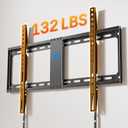 Mounting Dream TV Mount Fixed for Most 42-84 Inch Flat Screen TVs, TV Wall Mount Bracket up to VESA 600 x 400mm and 132 lbs - Fits 16"/18"/24" Studs - Low Profile and Space Saving MD2163-K