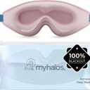 MyHalos Sleep Mask  3D Blackout Eye Mask for Women & Men, Side Sleepers, Zero Pressure Memory Foam Eyelash Friendly, Breathable,Award-Winning Sleep Aid for Travel (Peach Orange, 1 Count (Pack of 1))