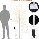 Set of 2 6 feet Lighted Birch Tree, 160 LED Warm White, for Home, Festival, Party, and Christmas Decoration, Indoor and Outdoor Use, 8 Functions