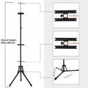 GSOW Poster Stand for Display, 80'' Adjustable Sign Stand Tripod, Retractable Poster Board Stand Double-Sided Banner Stand, Foldable Floor Standing Sign Holder Signage Stand with Portable Bag, Black