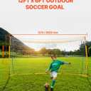 VEVOR Portable Soccer Goal, 12 x 6 ft Large Practice Soccer Net, Steel Fiberglass Structure Training Goal Set with Carry Bag, All-Weather Outdoor Use, for Backyards, Parks, School Fields