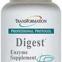 TRANSFORMATION THE GENESIS OF GOOD HEALTH Enzyme - Digest Wellness Supplement Capsules, Supports Digestive & Immune System Health, Aids Digestion of Lipids to Enhance Performance of Pancreas and Liver (60 Count (Pack of 1)) Best Before Date 08/2028