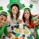 178Pcs St. Patricks Day Accessories Dressing-up Party Favors Set Shamrock Shutter Shades Glasses Necklaces Temporary Tattoos Mustache Coins for St Patricks Day Decorations Party Supplies