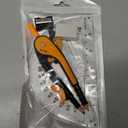 4 x Unjoo Compass and Protractor Set, 6 Inch Protractor with Swing Arm (Orange)