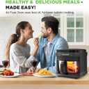 Nutrichef 5.8 Quart Air Fryer | 8-1 Preset Cook Modes | Transparent Fry Bowl for Best Cooking Results | Cook Shrimp, Steak, Fries, Wings, Chicken & More | Precise Temperature Control & Time | Grey
