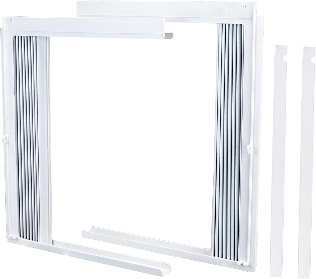 LBG Products Window Air Conditioner Side Panel and Frame Set,AC Accordion Filler Kit,Fits Most 8000BTU Window Air Conditioners,AC Side Panels Frame Kit