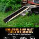 VNN 48" Aluminum Shed Ramps 2PCS - 4' Long Loading Ramp for Lawn Mower, 9.8" Wide Ramps for Shed, 1200 lbs Capacity Trailer Ramp for Motorcycle, E-Bike, Dirt Bike, Scooter, Bicycle