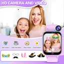 Vakzovy Kids Smart Watch Girls Gift for Girls Age 6-12, HD Touchscreen Kids Watch with 26 Games Camera Video Music Player Pedometer Educational Toys Christmas Birthday Gifts 5 6 7 8 9 10 Year Old