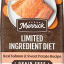Merrick Limited Ingredient Diet Grain Free Dry Dog Food, Premium And Healthy Kibble, Salmon And Sweet Potato - 22.0 lb. Bag (22 Pound (Pack of 1))