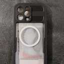 Lanhiem Magnetic for iPhone 16 Pro Max Case, IP68 Waterproof Dustproof Case, [Compatible with Magsafe] [Built-in Screen Protector] Full Body Heavy Duty Rugged Phone Cover 6.9 inch, Black/Clear