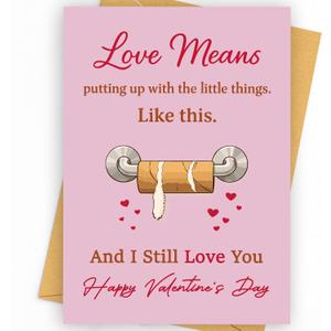 2 x Happy Valentines Day Card Gifts Decorations for Him Her Women Men Husband Wife Boyfriend Girlfriend, Valentine's Day Cards Gift Decor Ideas Sweetheart Romantic Funny Unique