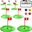 GoSports Pure Putt Challenge Mini Golf Game - Build Your Own Course at Home, The Office or On The Green - Includes 9 Holes, 4 Balls, Dry-Erase Scorecard, Tote Bag & Rules