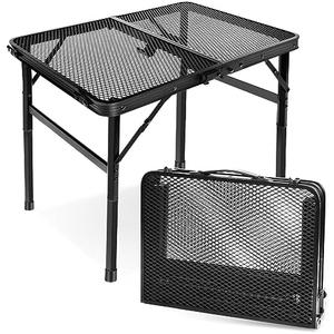 E EASTSTORM Small Folding Table, Easy for Storage, Compact and Portable Picnic Table for Grill, Outdoor Camping, Garden, Patio, Dining, BBQ, Party, Market, 2Ft (Small, Black), 23.6" L x 15.8" W