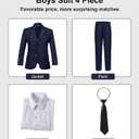 Boys Formal Suit 4 Pieces Set Ring Bearer Outfit Wedding Party Gentleman Tuxedo Dress Up Costume (M)