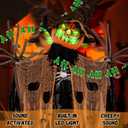 83 Animatronics Pumpkin Man with Light-up Eyes, Creepy Sounds, Motion - Sound & Touch Activated, Life Size Halloween Decorations for Haunted House Props, Indoor/Outdoor Lawn Yard Halloween Decor