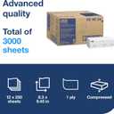 Tork Xpress Compressed Multifold Hand Towel White H2, 12 x 250, 424834