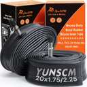 YUNSCM 2-PCS 20" Heavy Duty Bike Tubes 20x1.75/1.95/2.25 TR4A-40L Schrader Valve (45/57-406) 20" Bicycle Tubes Compatible with 20 x 1.75 20x1.90 20 x 1.95 20x2.0 20x2.125 20 x 2.25 Bike Tire Tubes