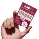 Glamnetic Quick Press Mani - No Glue Press On Nails, Just Peel and Stick, Oval Extra Short Nails, Mess Free, Salon Quality Stick On Nails, Sparkly Brown | in 15 Sizes - 30 Nail Kit | Gift For Mom