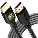 PowerBear 4K HDMI Cable 15 ft | Long Hdmi Cable, Braided Nylon & Gold Connectors, 4K @ 60Hz, Ultra HD, 2K, 1080P, ARC & CL3 Rated | for Laptop, Monitor, PS5, PS4, Xbox One, Fire TV, & More