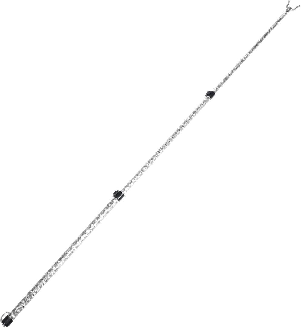 Garneck Telescopic Clothesline Pole: 19-50Inch Adjustable Clothes Hook Rod Aluminum Alloy Drying Stick for High Reach Garment Detachable Laundry Hanger for Shutters Ceiling